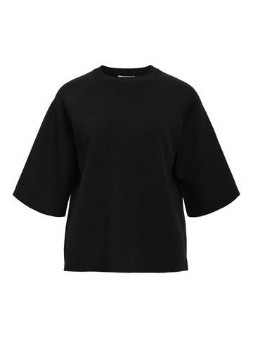 Object - Reynard 2/4 Knit Pullover - Black